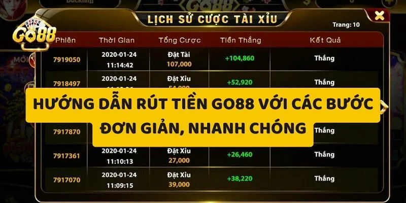 Vì sao cược thủ cần biết quy trình rút tiền GO88 đúng cách?